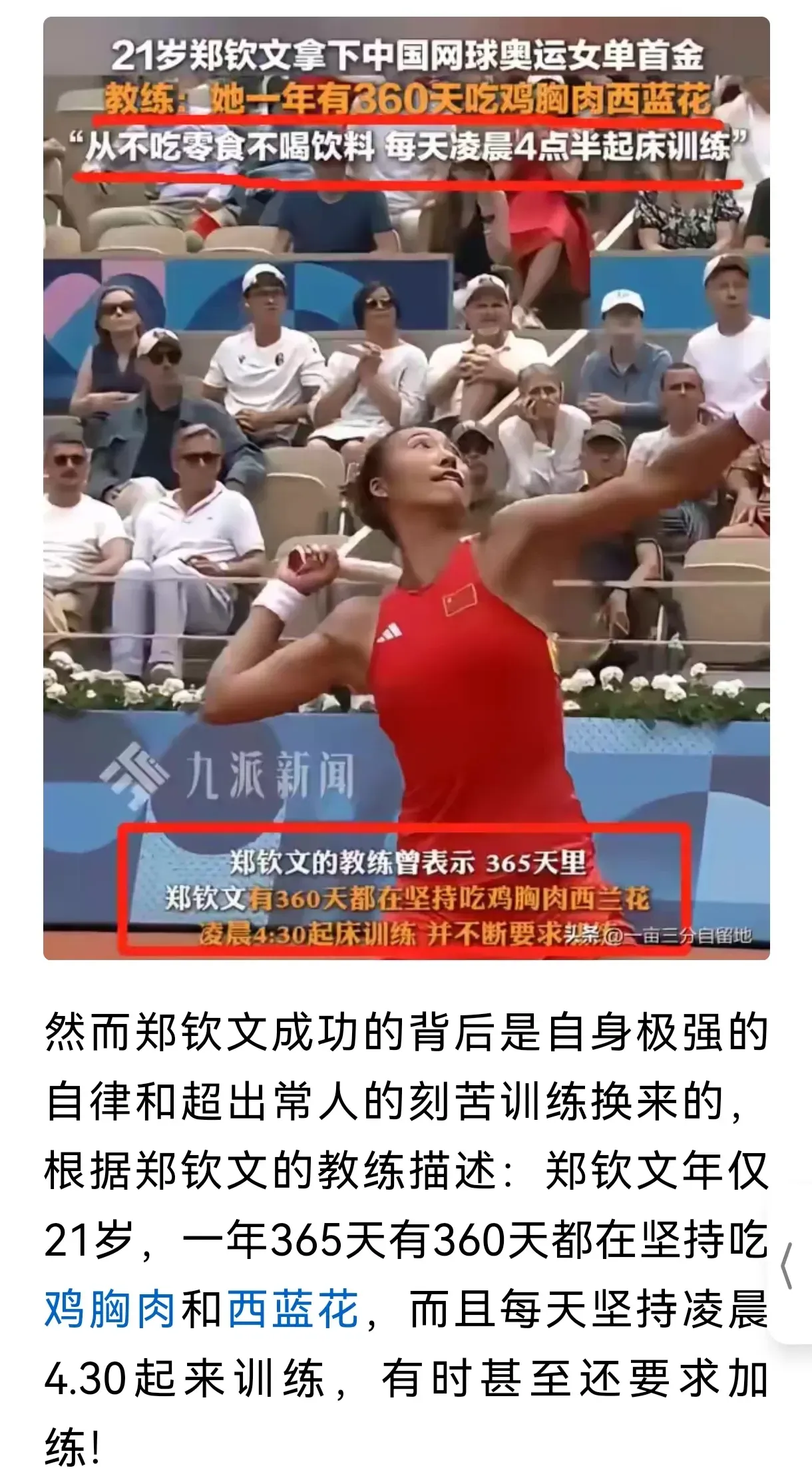 争夺金牌背后的辛苦付出，成就不易的简单介绍